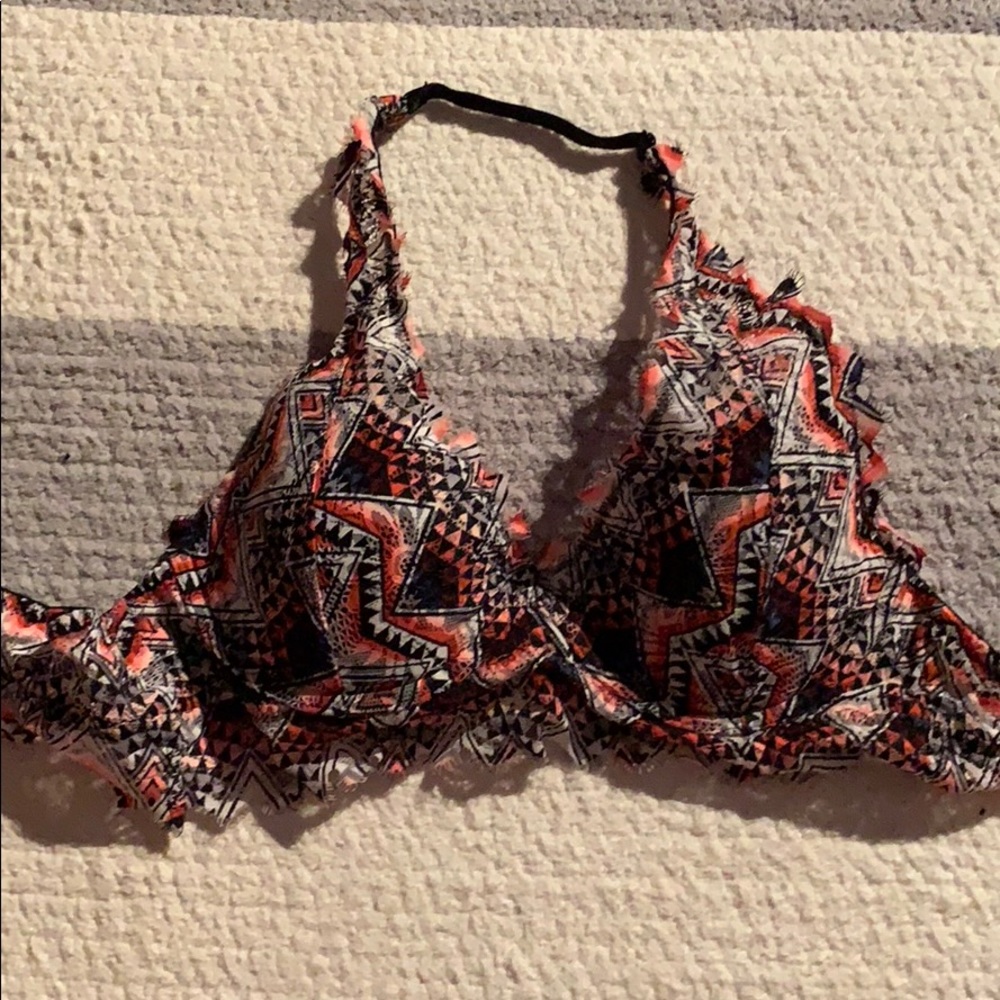 Pink lace bra push up